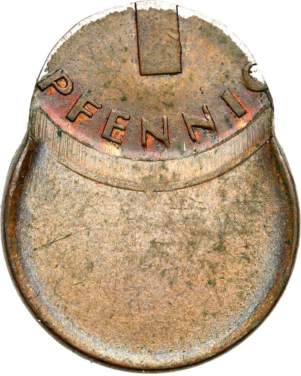 Niemcy. Fenig 1968 przesunięty stempel - DESTRUKT